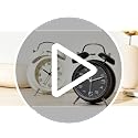 Betus [Non-Ticking Twin Bell Alarm Clock - Metal Frame 3D Dial with Backlight Function - Desk Table Clock for Home & Office - Milk White