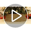 Rocinha Rattan Christmas Tree Collar Basket - Rustic Handcrafted Tree Ring