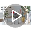 Glass Bud Vases Set of 4, 4 Sizes of Small Flower Vase for Party or Home Table Decorations