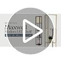 Brightech Maxwell - Modern Shelf Floor Lamp with Lamp Shade & Warm White LED Bulb, Corner Display Floor Lamp with Shelves for Living Room, Bedroom, Nightstand Office, Home Decor Storage - Black