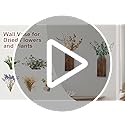 Wooden Wall Planter Vase Set of 2, Boho Hanging Planter for Indoor Plants & Flowers, Natural Wood Wall-Mounted Planters for Art Home Decor - Living Room, Bedroom, Bathroom, Patio (Brown)