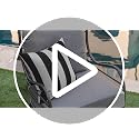 DYTXIII Pack of 2 Waterproof Outdoor Pillow with Inserts, 18x18 Square Patio Decorative Throw Pillow for Home,Sofa,Bench and Patio Furniture,Brush Blue