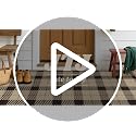Washable Plaid Indoor Outdoor Rug 3x5 for Front Porch, Entryway, Patio, No Shed Easy Jute Non Slip TPR Backing Area Rug for Large Kitchen, Farmhouse Black & Tan Checkered Seagrass Aesthetic