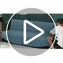 HFCNMY Stretch Armless Futon Cover with Skirt Knitted Jacquard Futon Sofa Bed Cover Machine Washable Futon Couch Cover Futon Sofa Cover Furniture Bed Protector with Elastic Bottom (Dark Gray)