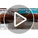 BIRDROCK HOME Round Pouf Ottoman Foot Rest - 18.5”x18.5”x15” Boho Compact Comfortable Soft Cotton Braided Foot Stool with Bean Bag Filling for Living Room, Bedroom, or Nursery (Soft Blue)