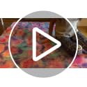 4x6 Tie-Dyed Pink Area Rug for Kids Bedroom Living Room, Fluffy Shag Soft Plush Furry Carpet, Non-Slip Indoor Floor Mat for Dining Room Home Decor
