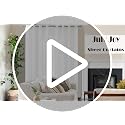 July Joy Semi Linen Look Sheer Curtains for Bedroom, Living Room Grommet Light Filtering Solid Voile Window Curtains, Set of 2 Panels (52 x 84 inch, Yellow)