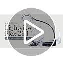 Brightech LightView Pro Flex 2 in 1 Magnifying Desk Lamp, 2.25x Light Magnifier, Adjustable Gooseneck Magnifying Glass with Light for Crafts, Reading, Close Work