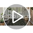 Hazo Haus 2x3 Entry Way Rugs Indoor - Dark Green Small Throw Rug for Kitchen, Bathroom, Insect Boho Design, Washable Non Slip Stain Resistant