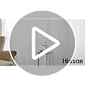 Hiasan White Sheer Curtains 84 Inches Long with Tiebacks, Light Filtering Semi Transparent Lightweight Voile Grommet Window Curtains for Bedroom, Living Room, W52 x L84, Set of 2 Drape Panels