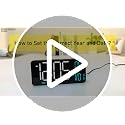 KOSUMOSU Digital Clock for Bedroom, 6.7in Desk Clock, Auto Dimming, Room Temperature, Day of The Week, Date, Seconds, Clocks for Living Room, Alarm Clocks for Bedrooms