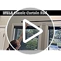 IFELS Heavy Duty Curtain Rods for Windows 66 to 120 Inch,1 Inch Adjustable Black Curtain Rod with Easy Installation and Modern Design,Decorative Long Drapery Rods with Metal Finials (A1,Black,30-120")