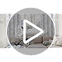 Beauoop Floral 100% Blackout Curtains 84 Inches Long 2 Panels for Bedroom Living Room Navy Blue and White Flower Patterned Room Darkening Thermal Soundproof Rod Pocket Back Tab Window Drapes, 52X84
