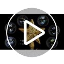 Winpull Christmas Tree Topper Lighted with 6 Pattern Projection Modes, Christmas Star Tree Topper Built-in LED Rotating Lights, Gold 3D Glitter Dynamic Projector for Christmas Decorations