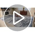 AMADA HOMEFURNISHING 8x10 Area Rugs for Living Room, Modern Washable Rug with Non-Slip Backing & Low Pile, Large Rug with Abstract Print Pattern for Bedroom, Dinning Room,Home Office, Dark Blue
