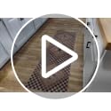 LIVEBOX Easy Jute Runner Rugs for Hallway 2x10, Non Slip Washable Rug Runner, Checkered Extra Long Rugs for Hallways, Ultra Thin Farmhouse Kitchen Rug for Hardwood Floor