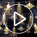 20 LED Children's Room LED String Light Astronaut Spaceship Rocket Pendants Holiday Party Lights Wall Window Nursery or Kids room Decor Wedding Around the Garden Party Patio Christmas (Warm White)