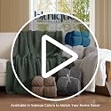 Waffle Knit Throw Blanket, Luxury Cozy Chunky Knit Throw Blanket for Couch, 50 x 60 Inch Thick Ultra-Soft Feather Yarn Knitted Blanket for Sofa, Bed, Home Decor - Sage