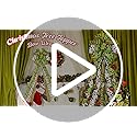 Wninbu Christmas Tree Topper Bow Wreath, 44 x 13 Inches Large Bow Tree Topper, Glitter Red and Green Christmas Wreath for Tree Indoor Outdoor Christmas Decoration