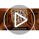 Personalized Fathers Day Gift for Dad, Custom Acrylic Picture Frame Night Light with Walnut Base, Unique Dad Gift from Daughter Son Kids Wife