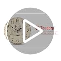 Rustic Wall Clock French Country Vintage 14 Inch Battery Operated Silent Non-Ticking Wooden Wall Clocks Retro Arabic Numerals Animal Hen Style (Gourmet Kitchen)