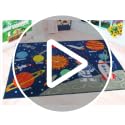 FADFAY Outer Space Kids Rug Cute Kids Room Carpet 39''52''