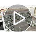 Ileading Laundry Room Runner Rug 2'x6' Non Slip Farmhouse Kitchen Floor Mats with Rubber Backing Machine Washable Beige Indoor Decor Carpet for Doormat Hallway Entryway Petmat Garage Balcony