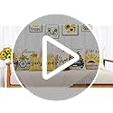 4TH Emotion Hello Sunshine Pillow Cover Farmhouse Yellow Lumbar Pillow Cover Spring Summer Decorations Cushion Case for Sofa Couch Polyester Linen 12x20 Inches
