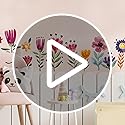 Flowers Wall Decals for Girls Bedroom - Children DIY Wall Art Stickers for Classroom, Nursery, playroom - Preschool Floral Peel and Stick Decor