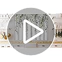 Eucalyptus Botanical Leaves Floral Kitchen Window Curtains Over Sink Boho Farmhouse Flower Leaf Small Window Treatment Sage Green Cafe Short Curtains for Bathroom Tier Drapes 27.5x39 inch