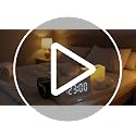 IHAO 6in1Digital Alarm Clock with Wireless Charging Station Night Light 15W Fast Charging for Qi Phone Headphone Bracket for iWatch Charger LED Display Dimmable Brightness-HT309 Black