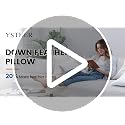 YSTHER Down Feather Throw Pillow Inserts 14x22 Set of 2 Firm Large Lumbar Pillows for Bed Decorative Couch Soft Pillows for Sleeping Indoor White Cotton Pillow Sofa Travel