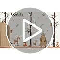 decalmile Bear Sleeping on The Moon Wall Decals Hot Air Balloon Animals Clouds Wall Stickers Baby Nursery Kids Bedroom Playroom Wall Decor