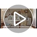 ANRODUO Pack of 2 Boho Decorative Throw Pillow Covers 18x18 Farmhouse Cushion Case Striped Chenille Pillow Cases Square Pillow Covers Accent Neutral Pillowcase for Sofa Couch Bed, Olive Green Stripe