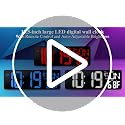 CYMHCHL 17.2" Large Digital Wall Clock Large Display with Remote Control | Timer with Temperature Date Week Auto DST Adjustable Brightness, for Living Room Classroom Garage Gym Gift for Senior Mom Dad