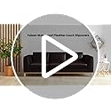 Fuloon Faux Leather Couch Cushion Slipcover, Waterproof Stretch Covers for Sofa, RV Chair Seat Cover, Individual Loveseat Couch Cushion Replacement, PU Leather Sofa Slipcovers(3 Pack, Brown)