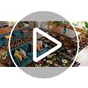 RELEANY Floral 5x7 Area Rugs Washable Print Boho Cute Carpet Non Slip Flower Low Pile for Living Room Bedroom Kitchen Office Farmhouse-Black