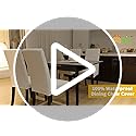 Easy-Going 100% Waterproof Dining Room Chair Cover Set of 6, Stretch Jacquard Parson Chair Slipcover Removable Washable Chair Protector for Home, Restaurant, Banquet (Large, Light Gray)