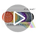 zyzamay Modern 12 Inch Round 3D Wall Clock, Black, Silent Quartz Battery Operated, Easy to Read, Accurate Time, Modern Style