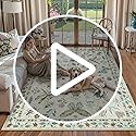 Lahome Insect Print 5x7 Area Rugs for Living Room, Soft Washable Rugs for Bedroom Ultra-Thin Non Slip Modern Rug, Throw Rug Carpet for Office Nursery Dining Room Vionnet(5'x7',Dark Green)