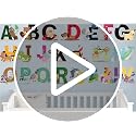DEKOSH Animal Alphabet Kids Wall Decals - Peel & Stick Educational Baby Stickers for Playroom, Classroom Decoration