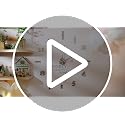 Junkin 3D Large Frameless DIY Wall Clock Modern Decor Family Quote Wall Stickers Clock Kit for Home Living Room Bedroom Office Decorations Adjustable Size(Gold)