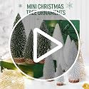9Pcs Mini Christmas Trees Christmas Decor Artificial Christmas Decorations with 4 Sizes, Christmas Tree Bottle Brush Trees Christmas Table Decorations (Green Silver)