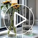 Acrylic Cylinder Plastic Vase for Centerpiece, Unbreakable Hurricane Tall Large Plastic Vases for Proposals Wedding, Hydroponic Decor Base Set of 2 with DIY Stickers(D 4" + D 4.8" X H 12" Clear)