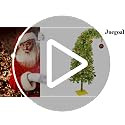 Juegoal 5 FT Artificial Christmas Tree, Pre-Lit Curved Shape Artificial Whimsical Xmas Tree with 150 LED Warm White Lights & Colorful Balls, 8 Lighting Modes Bendable Fake Pine Tree with Metal Base