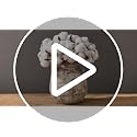 SIDUCAL Ceramic Rustic Vase, Whitewashed Terra Cotta Vase, Distressed Farmhouse Décor, Pottery Decorative Flower for Home Decor, Table, Living Room Decor, Shelf, Mantel, 7.3 Inch, Fired Terra Clay