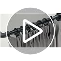 Rustic Curtain Rod - Adjustable Room Divider Rod for Windows 28 to 48 inch - 1 Inch Black Industrial Outdoor Wrap Around Curtain Rods for Patio