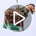 Old World Christmas Holiday Clydesdale Glass Blown Ornament for Christmas Tree, Handcrafted Holiday Decoration, Farm Animal Collection