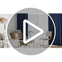 CUCRAF 100% Blackout Window Curtains 84 inches Long 2 Panels Set, Faux Linen Look Thermal Insulated Grommet Drapes, Room Darkening Curtain for Bedroom Living Room(W52 x L84 Inch, Light Khaki)
