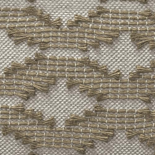 SIMPLIHOME Rowan Pouf - 18 inch Wide Hand Woven Cotton/Jute Square Pouf Ottoman in Natural and White, Footstool for Living Room or Bedroom with Polystyrene Bead Filling, Fully Assembled